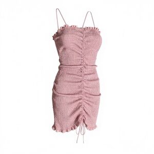 Love Tree Pink Textured Tube Dress with straps size medium